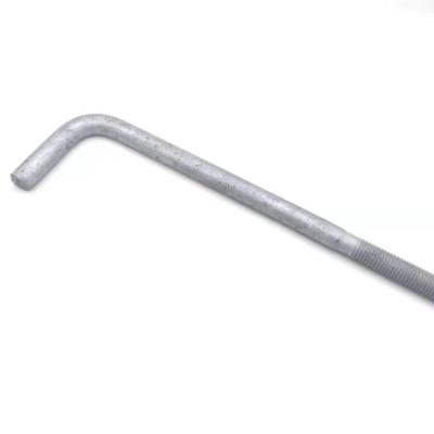 China Steel L Shaped Base L 7 Type Bolt Anchor Right Angle Hook HDG Anchor Bolt Bolt for sale