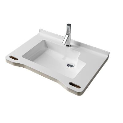 China Modern Nursing Home Bathroom Sinks Artificial Stone Wash Basin For Senior for sale