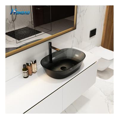 China Modern High End Round Shape Colored Customized Transparent Basin Resin Hand Wash Basin for sale