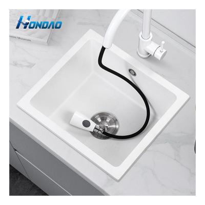 China Without Solid Outdoor Quartz Stone Faucet Kitchen Undermount Sink for sale