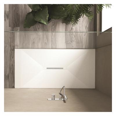 China Shower Tray Modern Anti-Slip Solid Surface Design Rectangular Customized Shower Base for sale