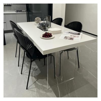 China (Other) Acrylic Solid Surface Adjustable Modified Seamless Table Artificial Stone Dining Table Tops for sale