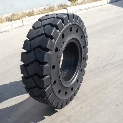 China High quality solid diesel forklift tire 650-10 with openings or without openings for electric forklift use for sale