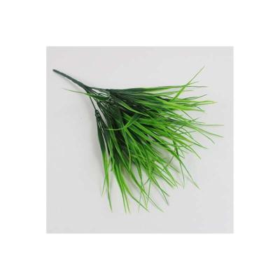 China Environmentally friendly plastic fork spring grass restaurant flower bed flower decoration simulation green plants small simulation flowers 7 GR water for sale