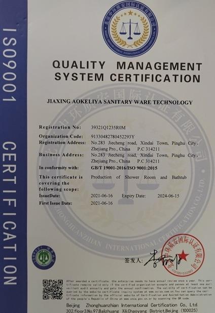 ISO9001 - Jiaxing Aokeliya Sanitary Ware Technology Co., Ltd.