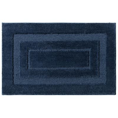 China Customizable luxury bathroom microfiber bath mat comfortable waterproof non slip blue bathtub mat for sale