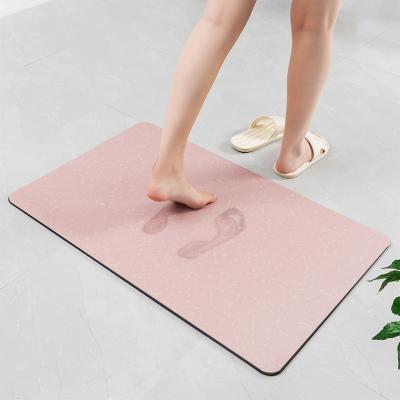 Chine Rectangle Pink Diatomite Soft Bath Mats Bath  Indoor Bathroom Washable à vendre