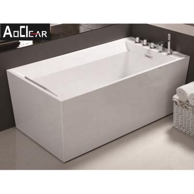 China Rectangular Acrylic Modern Shower Bathtub With Pillow Two Sided Standing zu verkaufen