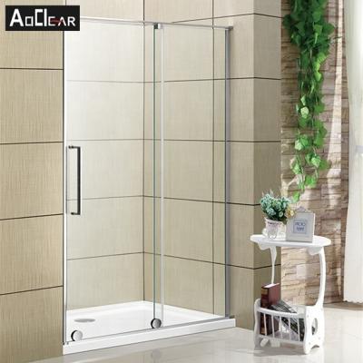 China Aokeliya JL-173-10 sliding big wheels single frameless glass shower doors enclosures shower room walk in zu verkaufen