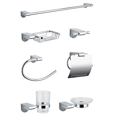 China Zinc Alloy Bathroom Shower Accessories Chrome-Plated Color  6pcs for sale