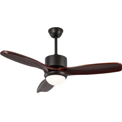 China With Light Electric Ceiling Fan With Ceiling Fan 48 Solid Wood Blades Led Wood Blade for sale