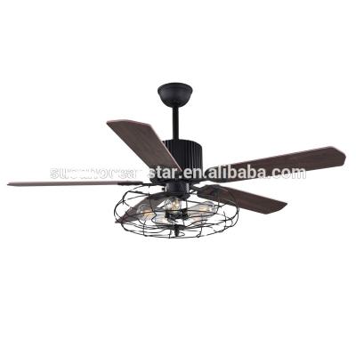 China Breezelux Antique Traditional Classic Decoration Home Restaurant 52 Inch Wood Leaf Ceiling Fan for sale