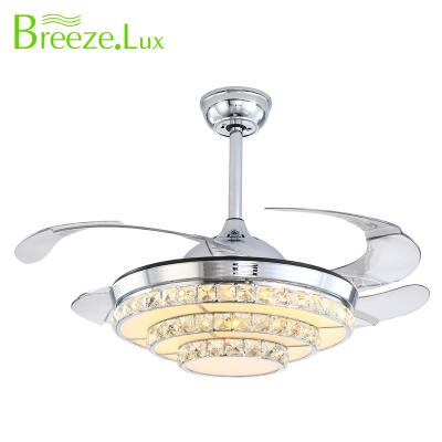 China Contemporary Breezelux Ceiling Fans Item Type And Height Invisible Blade 42 Inch Ceiling Fan Light for sale