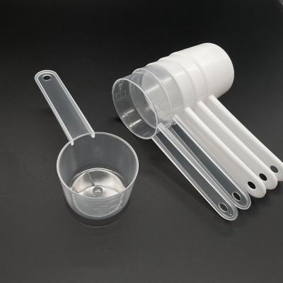 China BPA Free White Transparent 20ml 10g Round Scoops Plastic Measuring Scoop For Milk Powder Tea Salt for sale