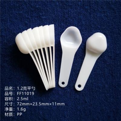 China BPA Free White Transparent Plastic Scoops 2.5ml Plastic Doser Manufacturer for sale