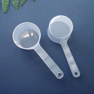 China Hot Sale 25g BPA Free Protein Powder Flat Plastic Spoon 50ml Scoop for sale