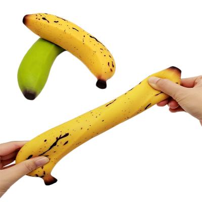 China Stress Relax Promotional Squeeze Fruit Toys Simulated Anti Banana Stress Ball Worry Duct Squeeze Fruit Toy For Kids for sale