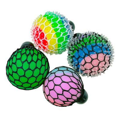 China Stress Relax Toy Factories In China TPR Grape Stress Release Squeeze Antistress Mesh Ball For Adhd for sale