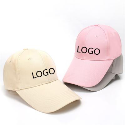 China COMMON Extended Brim Multi Color Structured 6 Panel Sports Dad Hats Cotton Baseball Trucker Hat Wholesale Custom White for sale