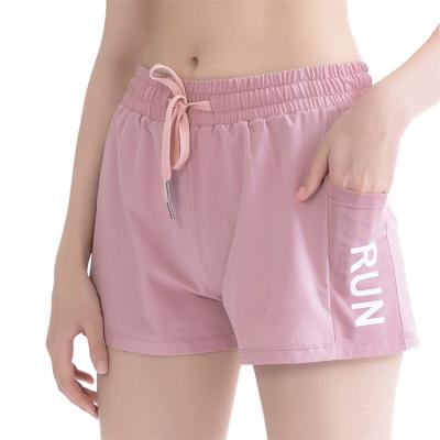 China QUICK DRY sports wear high waisted shorts stretch yoga gaiters cycling top women's polyester sports shorts wholesale for sale