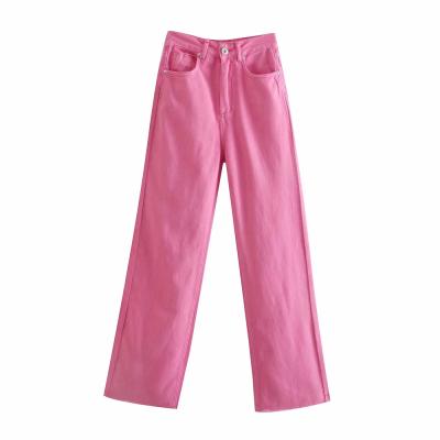 China Plus Size Pants And Jeans Straight High Waist Straight Tube Ladies Loose Jeans for sale