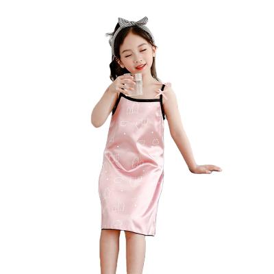 China Breathable Children's Romper Pajamas Home Set Girls Pajamas Suspender Dress Children Pajamas for sale