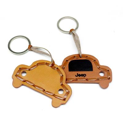 China Custom Luxury Gift Mirror Leather Car Key Chain Logo With Metal Alloy for sale