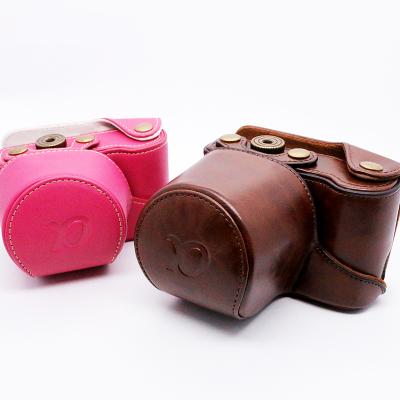 China Fashiontable custom special design women waterproof digital logo messenger camera leather bag for travel for sale