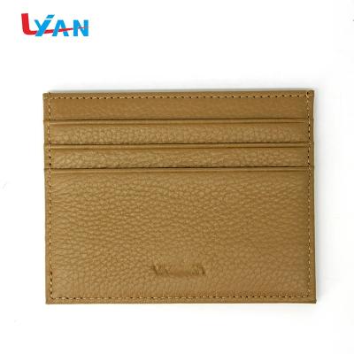 China Best Classic Selling Custom Genuine Leather Men ID Business Card Holder for sale