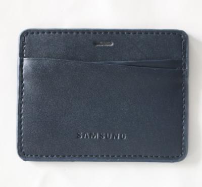 China ID Card PU Leather Embossed Leather Businessmen ATM Card Holder. for sale