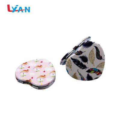 China Small Pocket Mirror Metal Pocket Mirror Personalized Folding Custom Traveling Compact Makeup Mirror for sale