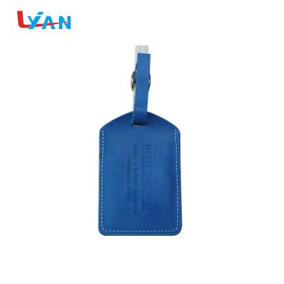 China Custom Personalized Travel Travel PU Leather Luggage Tag With Snap Closure for sale