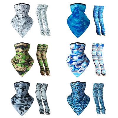 China Outdoor Sports Multifunctional Protective Arm Sleeve Sunscreen Slaps Triangular Bandage For Bandana Neck Recycling Fishing Cuff for sale