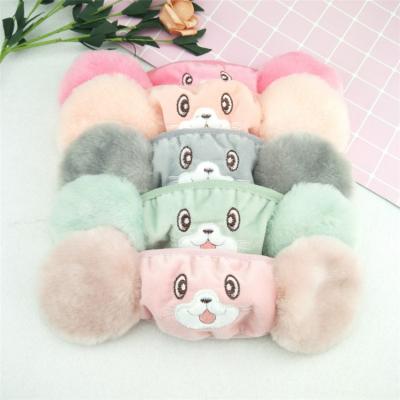 China With Ear Muffs New Winter Children For Mask Washable Velvet Thick Plush Warm With Ear Muffs Cat Cartoon For Kids Children for sale