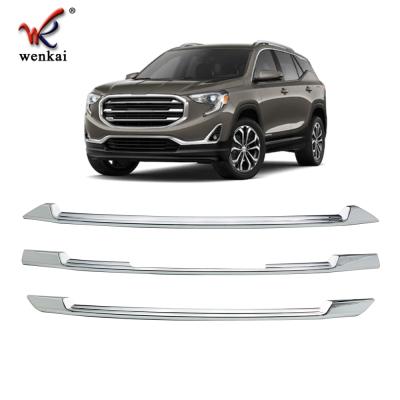 China Car ABS Chrome Auto Grill Covered Front Grill Trim Covers Inserts For GMC TERRAIN 2018 2019 for sale