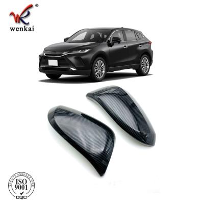 China Automotive Exterior Accessories ABS Carbon Fiber Side Door Mirror Cover Trim For Toyota Harrier Venza 2020 2021 Car Accessories for sale