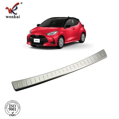 China Easy Installation Stainless Steel Rear Bumper Foot Plate For Toyota Yaris 2020 2021 Guards Car Accessories for sale