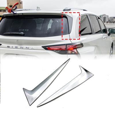 China Rear Tail Outer Window Automotive ABS Chrome Accessories Spoiler Trim Protectors Trim For Toyota Sienna 2021 2022 for sale