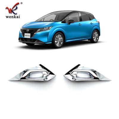 China Automotive Exterior Accessories Car Front Bumper Trim Fog Lamp Cover Sticker For Nissan Note E13 2021 2022 Accessories Styling for sale