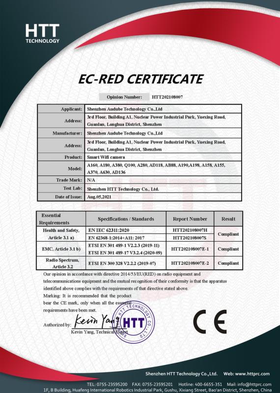 CE - Shenzhen Audube Technology Co., Ltd.