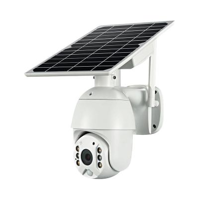 China Unique Innovative PAN-TILT Radio Wifi Ptz Security Battery Camera Sim Card Solar 4g Outdoor Solar Powered Camera for sale