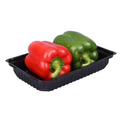 China Wholesale Disposable Customized Degradable Disposable PE Blister Food Fruit Vegetable Plastic Container Box for sale