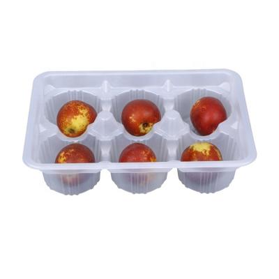 China Clear Food Blister Packaging Light Weight 6 Grid White PP Pet Tray For Food Plastic Inner Packaging for sale