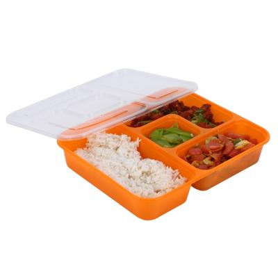 China Heatable Disposable Plastic Lunch Boxes Takeout Container Container Fruit Salad Lunch Box for sale