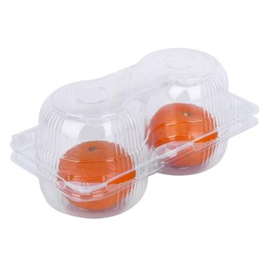 China Cherry Pet Plastic Container Rectangle Disposable Box Fruit Packaging Disposable Container for sale