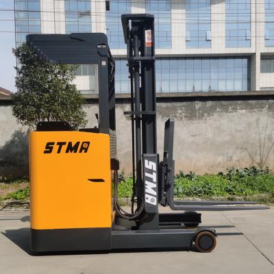 China Garment Shops STMA 8m 10m Reach Truck Double 30 Ton T3 Reach Truck 6m With 48v/500Ah Battery Capacity for sale