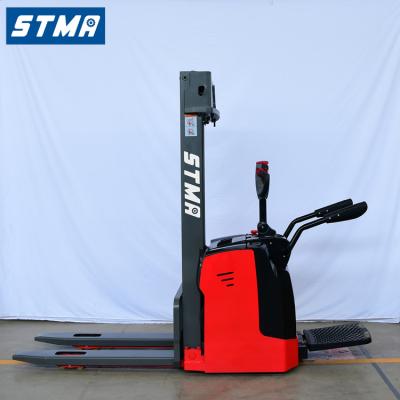 China STMA 1.5ton 2ton 4000mm Low Noise Electric Stacker AC Electric Pallet Stacker for sale