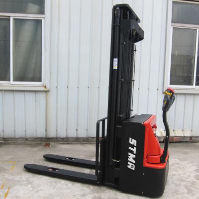 China Hydraulic Systems STMA Electric Walkie Stacker 1.5ton 2ton Pallet Stacker Machine With Curtis Controller for sale