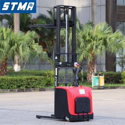 China High Efficiency STMA Stacker 1.5ton 1500kg Fully Electric Pallet Stacker Machine With 3m Lifting Height for sale