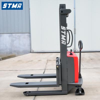 China High Efficiency STMA 1500kg Capacity Semi Electric Forklift Stacker With 3.5m Lifting Height for sale